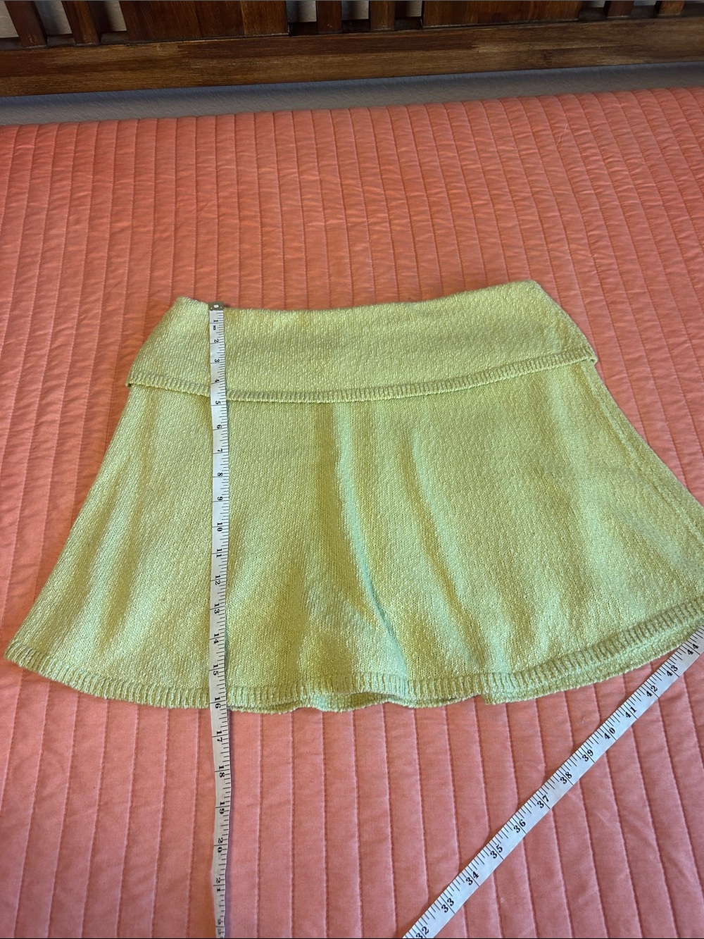 Free People Beach Ameena Sweater Skort knit skirt shorts lining LT green size L - Picture 9 of 11